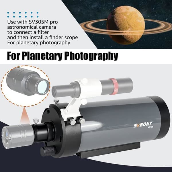 Svbony MK105 Maksutov Cassegrain-teleskop, 105 mm F13 99 % reflektivitet dielektrisk beläggning, dubbel svansmonterad bas