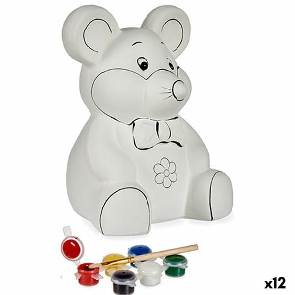 Måla din egen sparbössa Pincello BS1802 Keramik Mus 14,7 x 20,8 x 16,3 cm (12 antal)