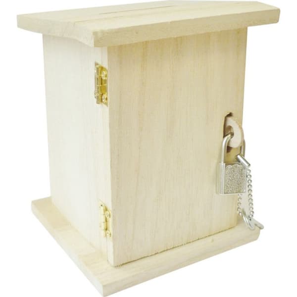 Träslant - Kreativ frö - 10 cm - Beige - Hänglås - För barn