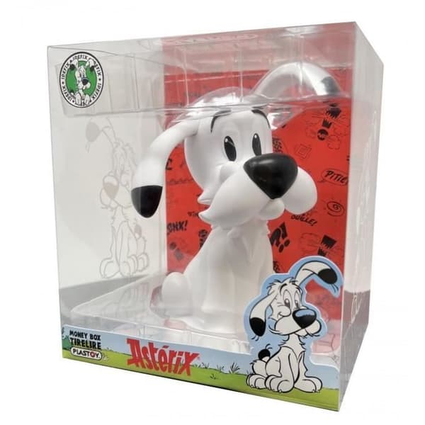 Plastoy - Sittande Asterix Idefix spargris