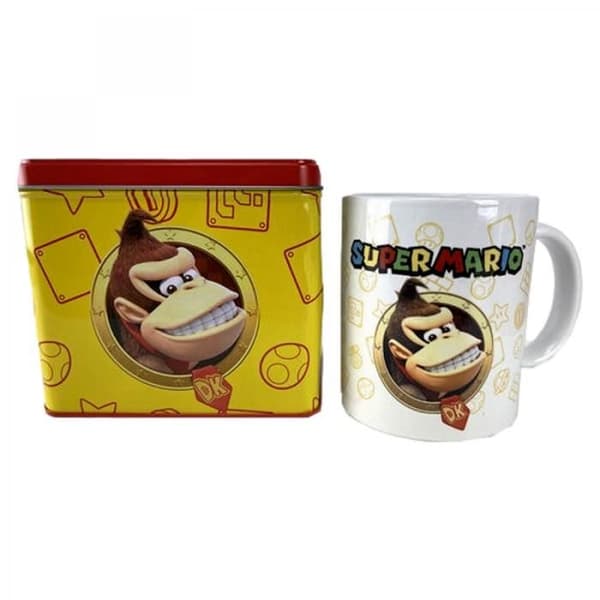NINTENDO - DONKEY KONG - Metallspargris 12 x 9 x 11 cm + mugg