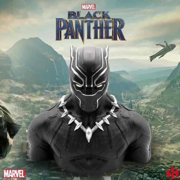 MARVEL PIG BANK BUST SVART PANTER WAKANDA PVC DELUXE 20 CM SEM0BBSM02