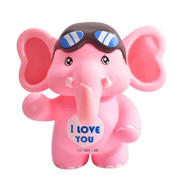 Spargris - TD® - Elefant - Tjock emalj - 20*19cm - Julklapp till barn