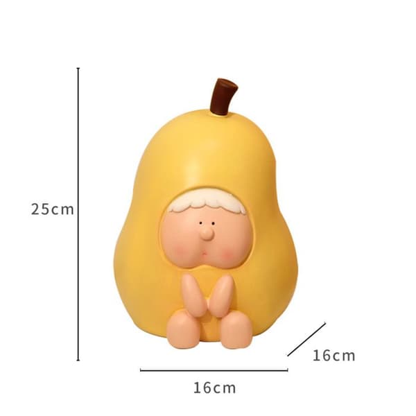 TD® Fruit Spargris 16*16*25 cm Söta skrivbordsdekorationer Kreativ design i form av päron