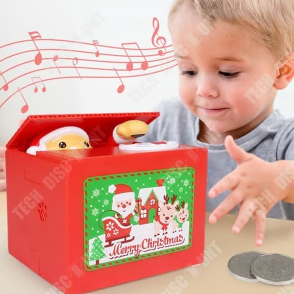 TD® julgran leksaker äter pengar Jul elektrisk gubbe spargris Julklapp spargris