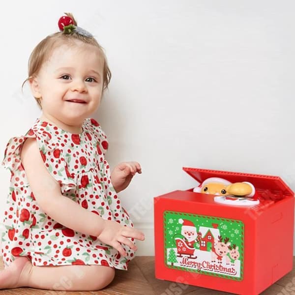 TD® julgran leksaker äter pengar Jul elektrisk gubbe spargris Julklapp spargris