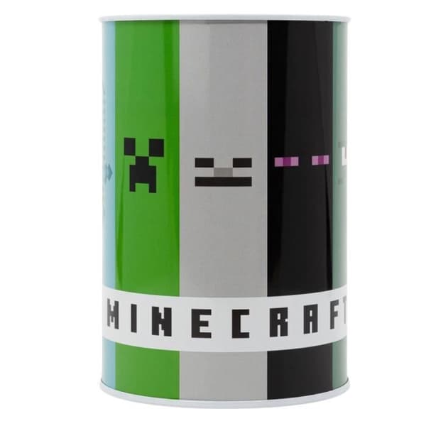 MINECRAFT spargris i metall 15cm