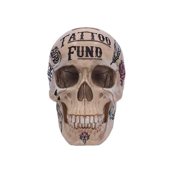 Spargris - GRINDSTORE - Tribal Tattoo Fund Skull/Crane - Vit - Blandat