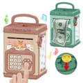 Miniatyrbillede 9 af 9: OBOSOE Børn Sparegris Legetøj Adgangskode Kontant Mønt Penge Bank Penge Spare Boks Gave Sikker Musik Digitale Mønter Spar Mini Hæveautomat