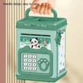 Miniatyrbillede 1 af 9: OBOSOE Børn Sparegris Legetøj Adgangskode Kontant Mønt Penge Bank Penge Spare Boks Gave Sikker Musik Digitale Mønter Spar Mini Hæveautomat