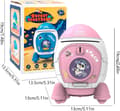 Pikkukuva 8 / 10: OBOSOE Rocket Coin Bank |, Rahapurkki Rabbit Astronaut -kuviolla, astronauttin avainkytkin ja hienot Modgal-tietokonetarrat