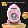 Pikkukuva 9 / 10: OBOSOE Rocket Coin Bank |, Rahapurkki Rabbit Astronaut -kuviolla, astronauttin avainkytkin ja hienot Modgal-tietokonetarrat