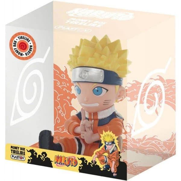 Naruto Spargris - Plastoy - Chibi - Orange - Sparbössa - Barn- USED