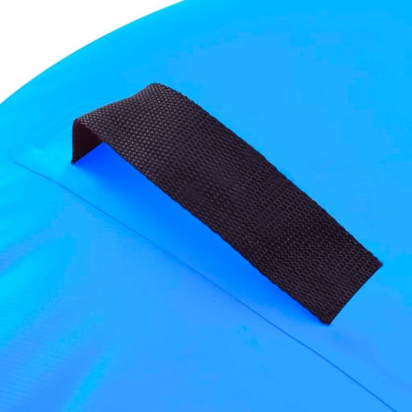 vidaXL oppustelig gymnastikrulle med pumpe 120x75 cm PVC blå