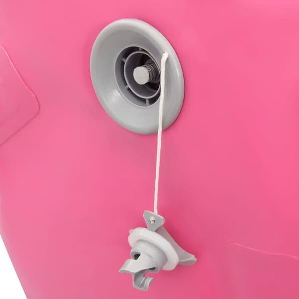 vidaXL oppustelig gymnastikrulle med pumpe 100x60 cm PVC lyserød