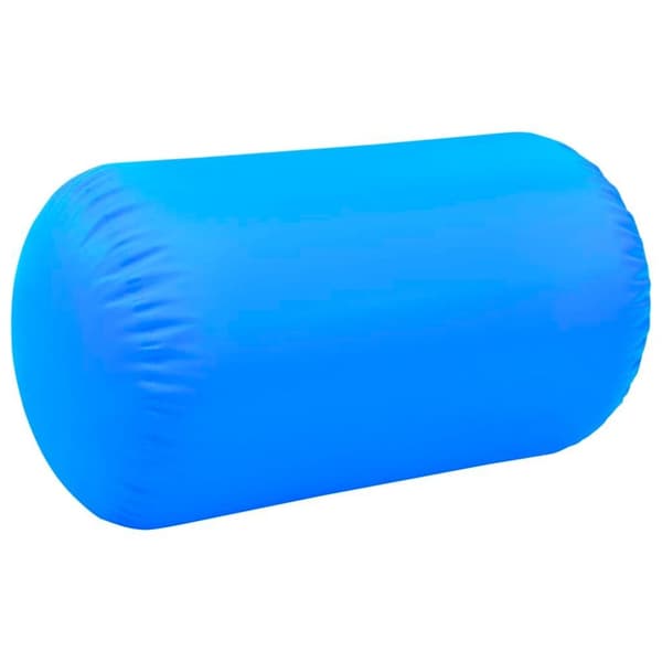vidaXL Täytettävä voimistelurulla pumpulla 100x60 cm PVC sininen
