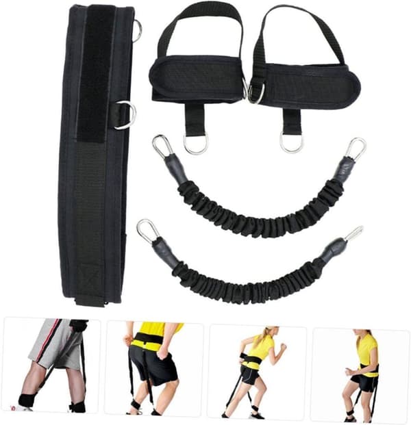 Träningspaket för kondition Set -Trainer / Träningsband -med Ankelrem Träningsband och midjebälte för styrketräning