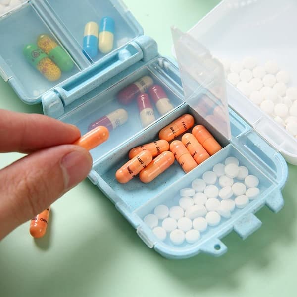 piller burkar medicindosett piller låda pillerbehållare 8 fack