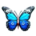 Pikkukuva 2 / 7: Art 3D Butterfly Seinään ripustettava sisustus Puutarhapihan kotikoriste - sininen