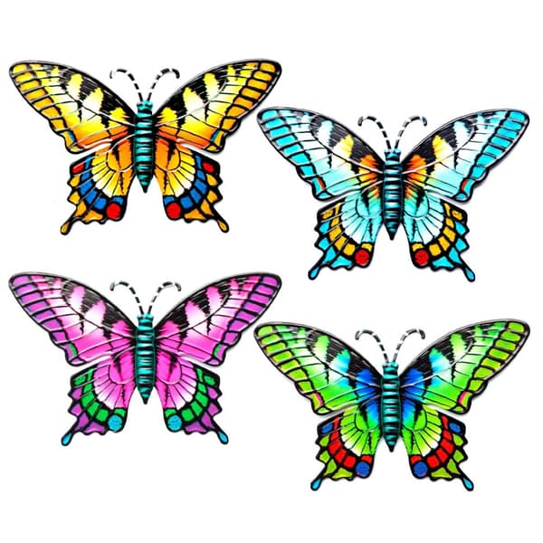 Butterfly Vægskilt Have Ornament 18,5x0,3x12cm - Grøn