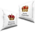 Miniatyrbild 1 av 3: 2st kuddfodral - Hennes & Hans majestät fodral