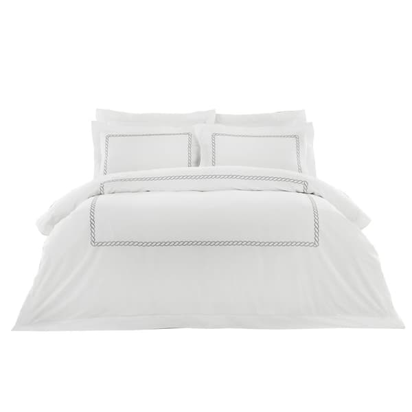 Riva Home Cleopatra Pillow Case Silver Oxford (Singles)