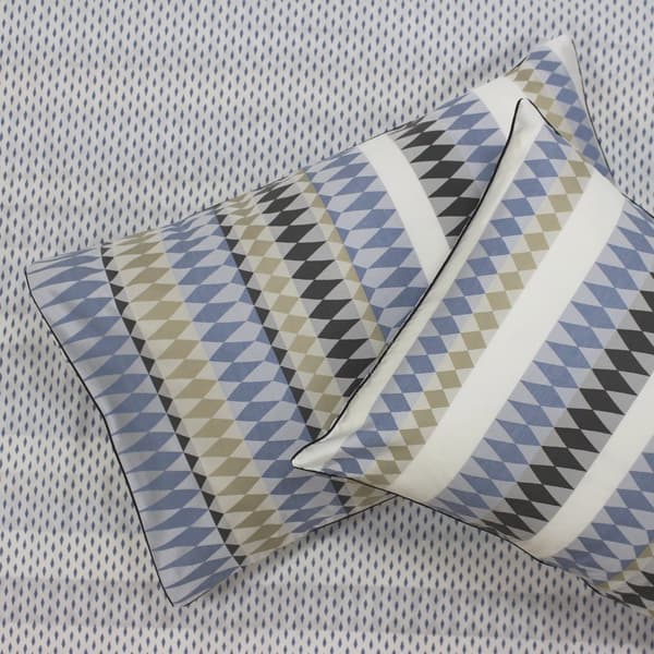 Linen House Northbrook Pillowcase Pair Indigo 50 x 75cm