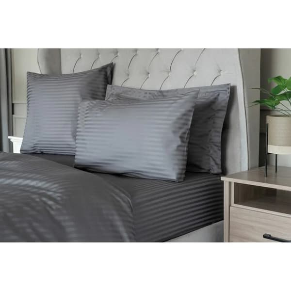 Belledorm 540 Thread Count Satin Stripe Housewife Pillowcases (Pair)