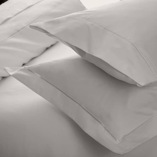 Belledorm 1000TC Egyptian Cotton Square Oxford Pillowcase Platinum 65 x 65cm