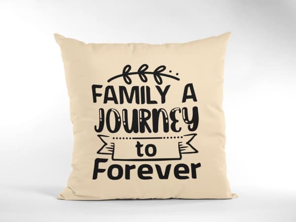 kuddfodral kudde 50x50cm Family a journey to forever