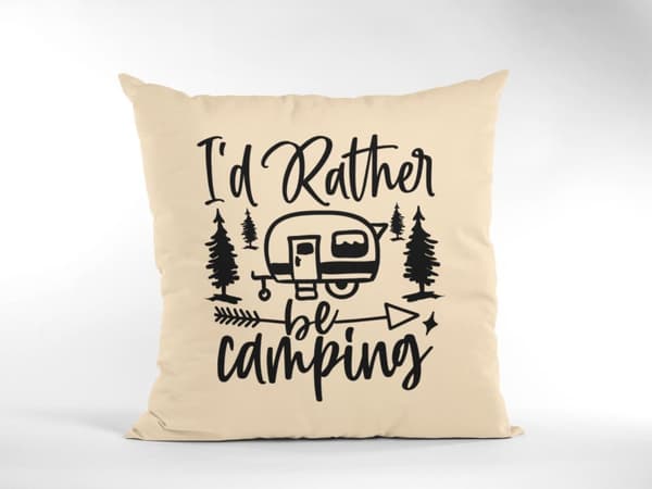 kuddfodral kudde 50x50cm Rather be camping  till husbil husvagn