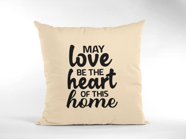 kuddfodral kudde 50x50cm May love be the heart of this home