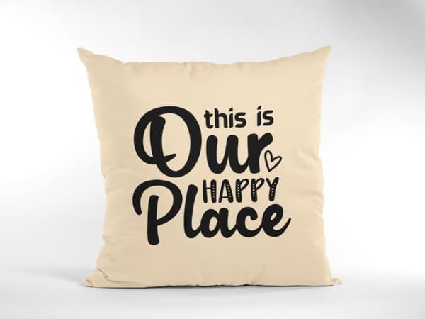 kuddfodral kudde 50x50cm This is our happy place