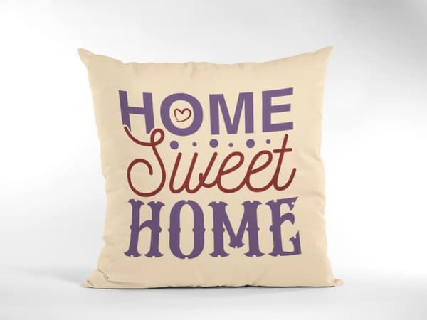 kuddfodral kudde 50x50cm Home sweet home