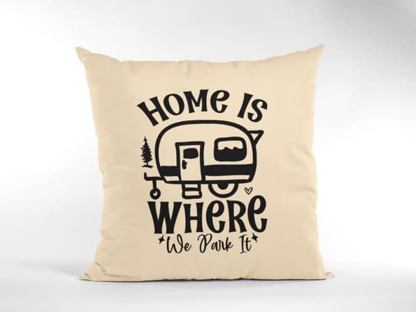 kuddfodral kudde 50x50cm Home is where we park it