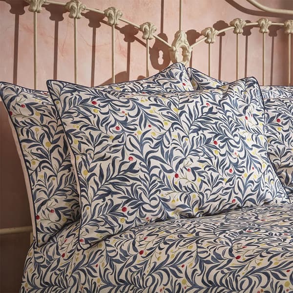 EW by Edinburgh Weavers Malory Traditional Floral Housewife Pillowcase (Pack of 2) Navy 50cm x 75cm