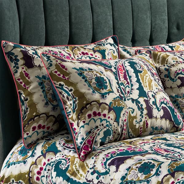 EW by Edinburgh Weavers Aretha Sateen Paisley Housewife örngott (Förpackning med 2) Teal/Olive 50cm x 75cm