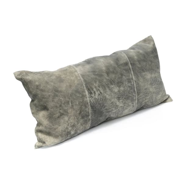 Kolmipaneelinen mokkanahkainen tyynynpäällinen - Harmaa - 30x60