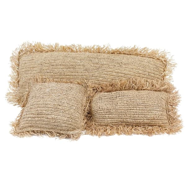 Raffia Kuddfodral Rektangulär - Natur - 35x100