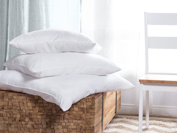 Kudde Vit Rektangulär Polyester Mjuk Hög Kvalitet Hygienisk Sovrum