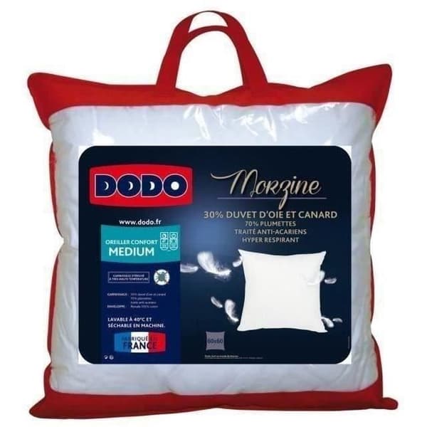 DODO Goose Down Kudde MORZINE Anti-Mites 65x65cm vit