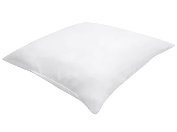 Tyyny valkoinen 80 x 80 cm mikrokuitu polyesteritäyte 2 kpl matala suorakulmio konepestävä pehmeä