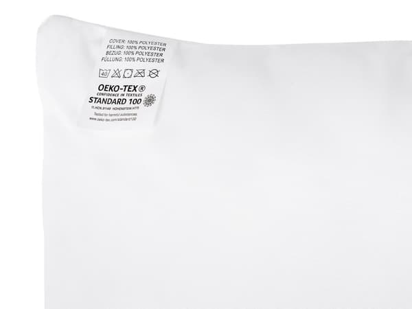 Tyyny valkoinen 80 x 80 cm mikrokuitu polyesteritäyte 2 kpl matala suorakulmio konepestävä pehmeä