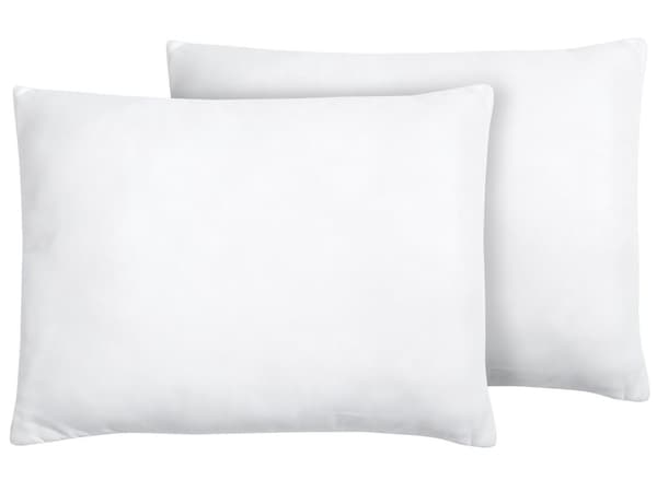 Kuddset 2 st Vit Rektangulär Polyester Mjuk Hög Kvalitet Hygienisk Sovrum