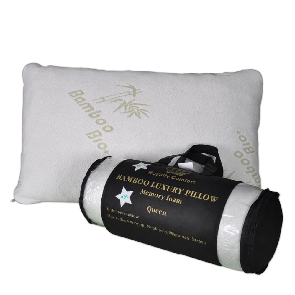 Royalty Comfort HG-5076BM: Lyxig kudde i bambu med ergonomiskt minneskum - Que