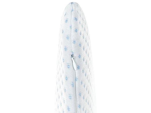 Hovedpude Hvid Polyester og Memoryskum Stof 55 x 35 cm Pude Ergonomisk Anti-allergi God Søvn med Aftagelig Betræk Sengepude Tilbehør Seng