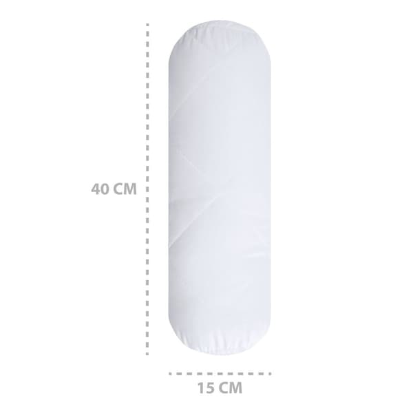 Neck Roll Neck Pillow Tyyny - 15x40 cm Tyyny Rulla Tyyny Rulla Lentokonetyynyt nukkumiseen Valkoinen
