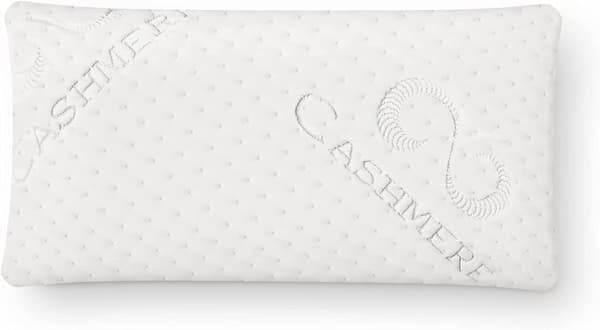 Ortopedisk Cashmere nackstödskudde, Kashmiröverdrag Memory kudde, nackkudde, 13 cm hög, vit