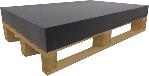 Pallepude madraspude antracit/sort skum til europalle - RG29/44 - hundepude 120x80x6 cm