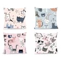 Miniatyrbild 1 av 4: Kudde DKD Home Decor Polyester Multicolour Mikrofiber Katter (40 x 10 x 40 cm) (4 antal)